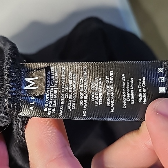 ALPHALETE medium black short sleeve athletic hoodie - Picture 5 of 6